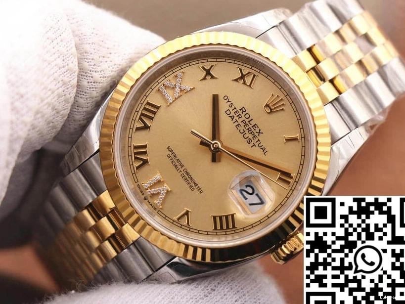 Factory Diamond Dial Gold 126233 EW Datejust Rolex 0113
